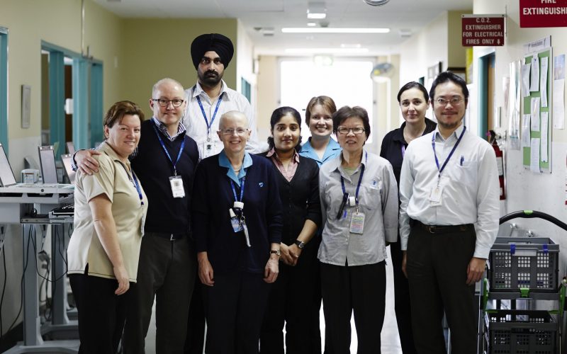A team portrait of hospital staff