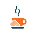 recovery stage icon - a biscuit and hot drink