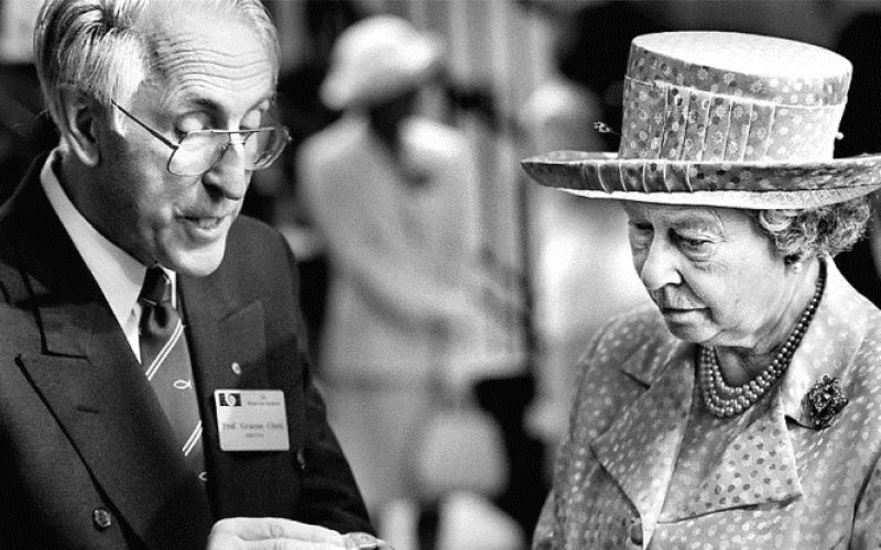 Graeme Clark and Queen Elizabeth II