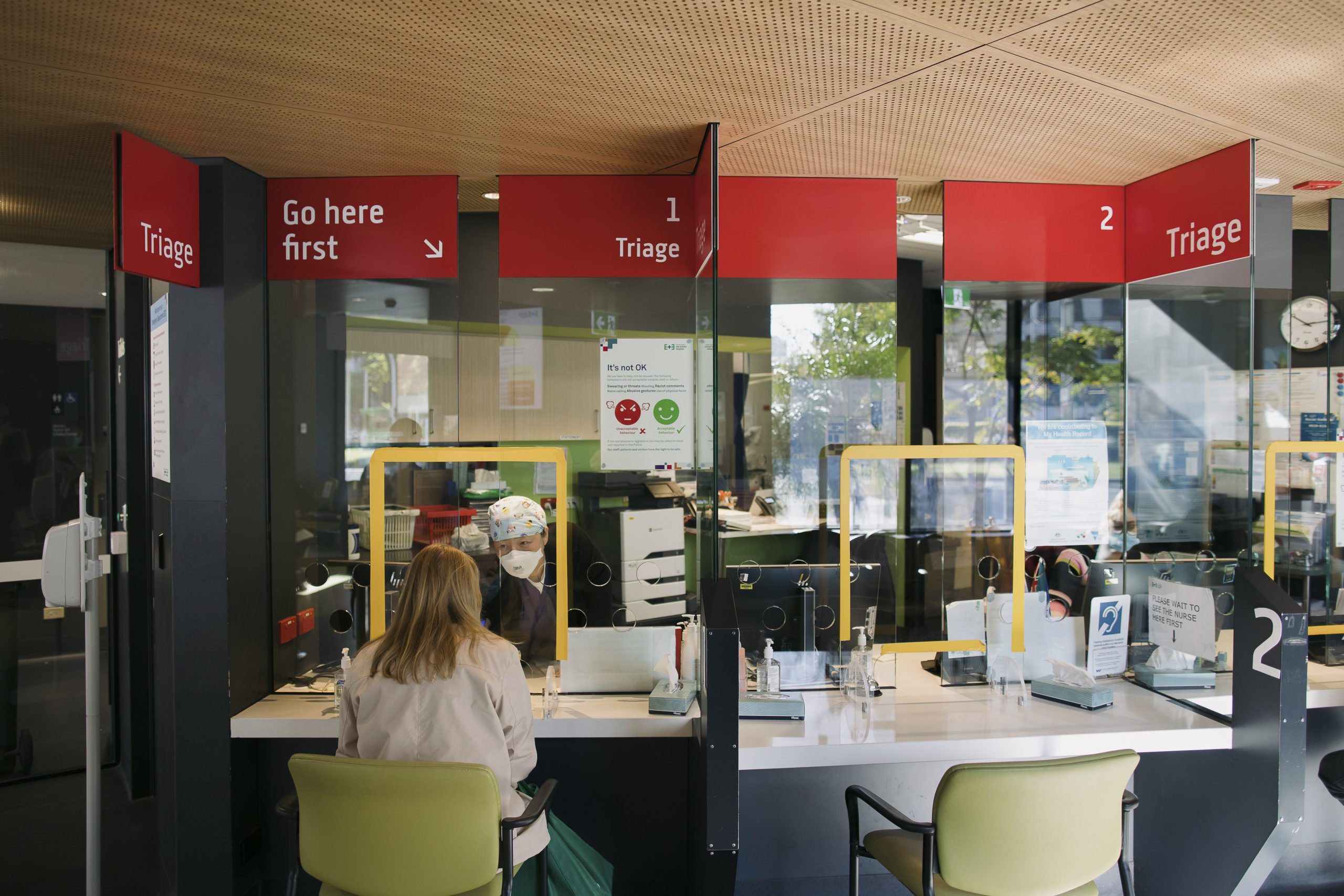 Image of triage bays within the Emergency Department