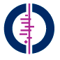 Cochrane library logo featuring a purple circle with a pink line down the middle